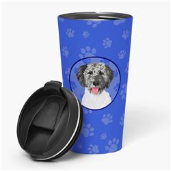 Picture of Carolines Treasures WDK1073TBL215 7.25 x 3.5 in. Unisex Doodle Silver No.3 Stainless Steel 16 oz Tumbler, Blue