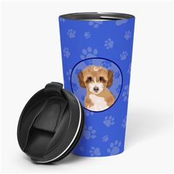 Picture of Carolines Treasures WDK1077TBL215 7.25 x 3.5 in. Unisex Doodle Tricolor No.2 Stainless Steel 16 oz Tumbler, Blue
