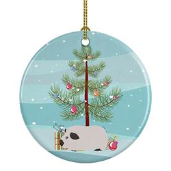 2.8 x 2.8 in. Unisex Himalayan Guinea Pig Merry Christmas Ceramic Ornament