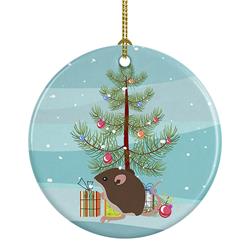 2.8 x 2.8 in. Unisex Baby Mouse Merry Christmas Ceramic Ornament