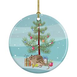 2.8 x 2.8 in. Unisex Zebra Mouse Merry Christmas Ceramic Ornament