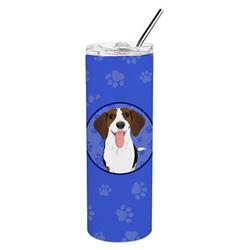 Picture of Carolines Treasures WDK1017TBL20 8.25 x 3 in. Unisex Beagle Tricolor Red Ticked No.3 Stainless Steel 20 oz Skinny Tumbler, Blue
