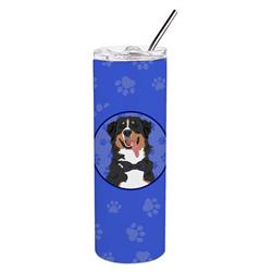 Picture of Carolines Treasures WDK1019TBL20 8.25 x 3 in. Unisex Bernese Mountain Dog No.1 Stainless Steel 20 oz Skinny Tumbler, Blue