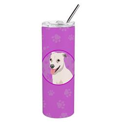 Picture of Carolines Treasures WDK1379TBL20 8.25 x 3 in. Unisex Pit Bull Puppy Stainless Steel 20 oz Skinny Tumbler, Pink