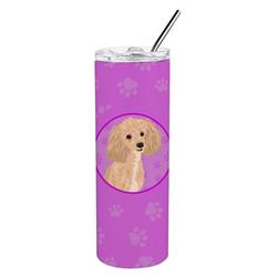 Picture of Carolines Treasures WDK1389TBL20 8.25 x 3 in. Unisex Poodle Toy Apricot Stainless Steel 20 oz Skinny Tumbler, Pink