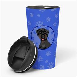 Picture of Carolines Treasures WDK1049TBL215 7.25 x 3.5 in. Unisex Doodle Black & Tan Stainless Steel 16 oz Tumbler&#44; Blue