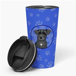Picture of Carolines Treasures WDK1185TBL215 7.25 x 3.5 in. Unisex Schnauzer Black No.1 Stainless Steel 16 oz Tumbler, Blue