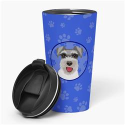 Picture of Carolines Treasures WDK1191TBL215 7.25 x 3.5 in. Unisex Schnauzer Salt & Pepper No.3 Stainless Steel 16 oz Tumbler, Blue
