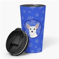 Picture of Carolines Treasures WDK1193TBL215 7.25 x 3.5 in. Unisex Schnauzer White No.2 Stainless Steel 16 oz Tumbler, Blue