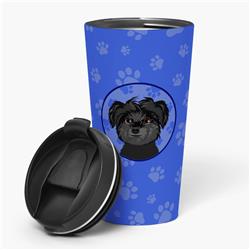 Picture of Carolines Treasures WDK1203TBL215 7.25 x 3.5 in. Unisex Shih-Tzu Black Stainless Steel 16 oz Tumbler, Blue
