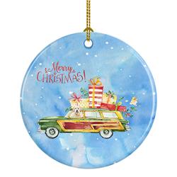 2.8 x 2.8 in. Unisex Merry Christmas Goldendoodle Ceramic Ornament