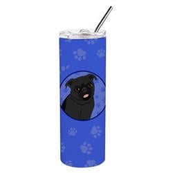 Picture of Carolines Treasures WDK1170TBL20 8.25 x 3 in. Unisex Pug Black No.1 Stainless Steel 20 oz Skinny Tumbler, Blue