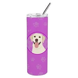 8.25 x 3 in. Unisex Labrador Retriever Yellow No.1 Stainless Steel 20 oz Skinny Tumbler, Pink -  CoolCookware, CO2911517