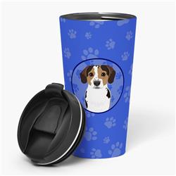Picture of Carolines Treasures WDK1018TBL215 7.25 x 3.5 in. Unisex Beagle Tricolor Ticked Stainless Steel 16 oz Tumbler, Blue
