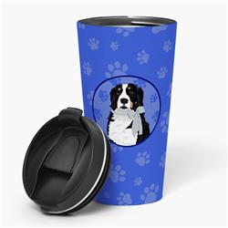 Picture of Carolines Treasures WDK1021TBL215 7.25 x 3.5 in. Unisex Bernese Mountain Dog No.3 Stainless Steel 16 oz Tumbler, Blue