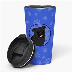 Picture of Carolines Treasures WDK1170TBL215 7.25 x 3.5 in. Unisex Pug Black No.1 Stainless Steel 16 oz Tumbler, Blue