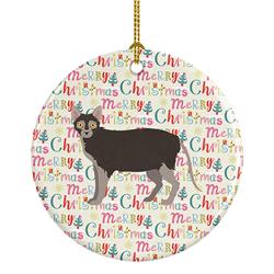 2.8 x 2.8 in. Unisex Lykoi No.1 Cat Christmas Ceramic Ornament