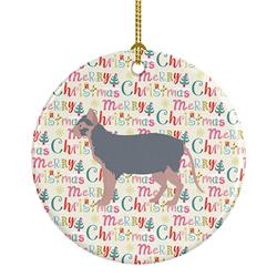 2.8 x 2.8 in. Unisex Lykoi No.3 Cat Christmas Ceramic Ornament