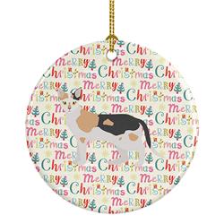 2.8 x 2.8 in. Unisex Malayan No.1 Cat Christmas Ceramic Ornament
