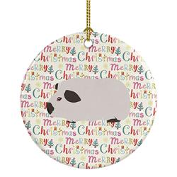 2.8 x 2.8 in. Unisex Himalayan Guinea Pig Christmas Ceramic Ornament