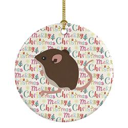 2.8 x 2.8 in. Unisex Baby Mouse Christmas Ceramic Ornament