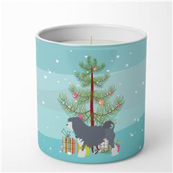 BB2953CDL 3.75 x 3.25 in. Unisex Lowchen Merry Christmas Tree 10 oz Decorative Soy Candle