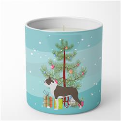 3.75 x 3.25 in. Unisex Boston Terrier Merry Christmas Tree 10 oz Decorative Soy Candle