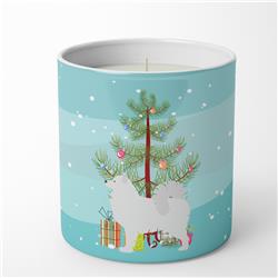 BB2977CDL 3.75 x 3.25 in. Unisex Samoyed Merry Christmas Tree 10 oz Decorative Soy Candle
