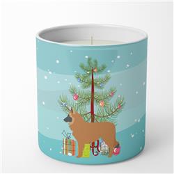 BB2979CDL 3.75 x 3.25 in. Unisex Belgian Shepherd Merry Christmas Tree 10 oz Decorative Soy Candle