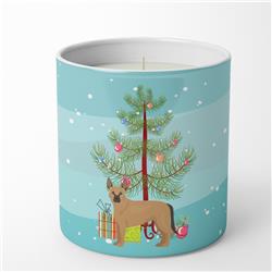 3.75 x 3.25 in. Unisex Tan German Shepherd Mastiff Mix Christmas Tree 10 oz Decorative Soy Candle