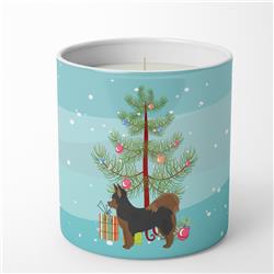 CK3859CDL 3.75 x 3.25 in. Unisex Black & Tan Pomchi Christmas Tree 10 oz Decorative Soy Candle
