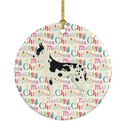 2.8 x 2.8 in. Unisex Great Dane Merry Christmas Ceramic Ornament, Multi Color