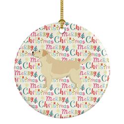 2.8 x 2.8 in. Unisex Labrador Retriever Merry Christmas Ceramic Ornament, Multi Color