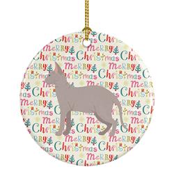 2.8 x 2.8 in. Unisex Don Sphynx Cat Christmas Ceramic Ornament