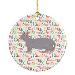 2.8 x 2.8 in. Unisex Dwelf No.1 Cat Christmas Ceramic Ornament