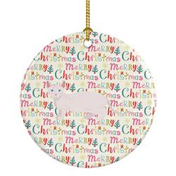 2.8 x 2.8 in. Unisex Dwelf No.3 Cat Christmas Ceramic Ornament
