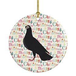 2.8 x 2.8 in. Unisex Budapest Highflyer Pigeon Christmas Ceramic Ornament