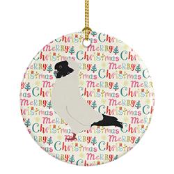 2.8 x 2.8 in. Unisex Nun Pigeon Christmas Ceramic Ornament