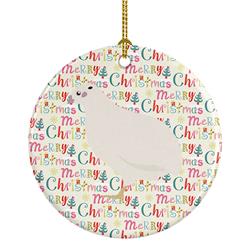 2.8 x 2.8 in. Unisex Texas Quail Christmas Ceramic Ornament