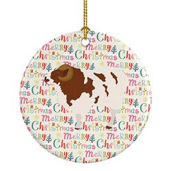 2.8 x 2.8 in. Unisex Jacob Sheep Christmas Ceramic Ornament