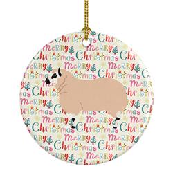 2.8 x 2.8 in. Unisex Kerry Hill Sheep Christmas Ceramic Ornament