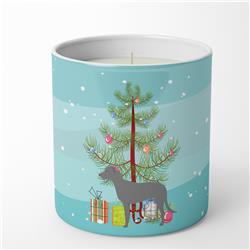 BB2921CDL 3.75 x 3.25 in. Unisex Irish Wolfhound Merry Christmas Tree 10 oz Decorative Soy Candle