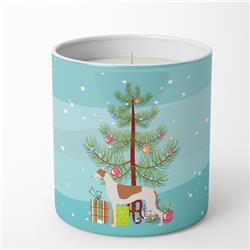 BB2923CDL 3.75 x 3.25 in. Unisex Greyhound Merry Christmas Tree 10 oz Decorative Soy Candle