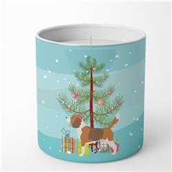 BB2928CDL 3.75 x 3.25 in. Unisex Beagle Merry Christmas Tree 10 oz Decorative Soy Candle