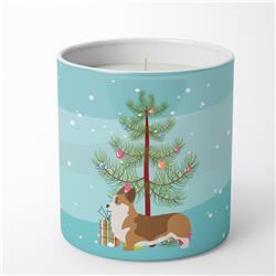 BB2938CDL 3.75 x 3.25 in. Unisex Corgi Merry Christmas Tree 10 oz Decorative Soy Candle