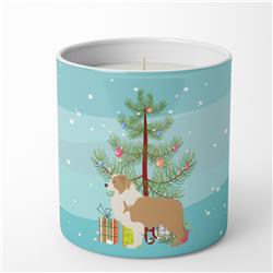 3.75 x 3.25 in. Unisex Red Border Collie Merry Christmas Tree 10 oz Decorative Soy Candle