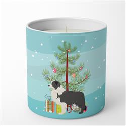 BB2941CDL 3.75 x 3.25 in. Unisex Black Border Collie Merry Christmas Tree 10 oz Decorative Soy Candle