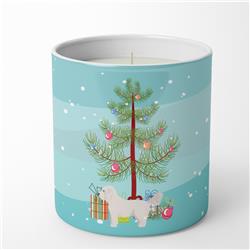 3.75 x 3.25 in. Unisex Bichpoo White Christmas Tree 10 oz Decorative Soy Candle