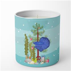 3.75 x 3.25 in. Unisex Super Delta Tail Betta Merry Christmas 10 oz Decorative Soy Candle