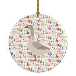 2.8 x 2.8 in. Unisex Steinbacher Goose Christmas Ceramic Ornament
